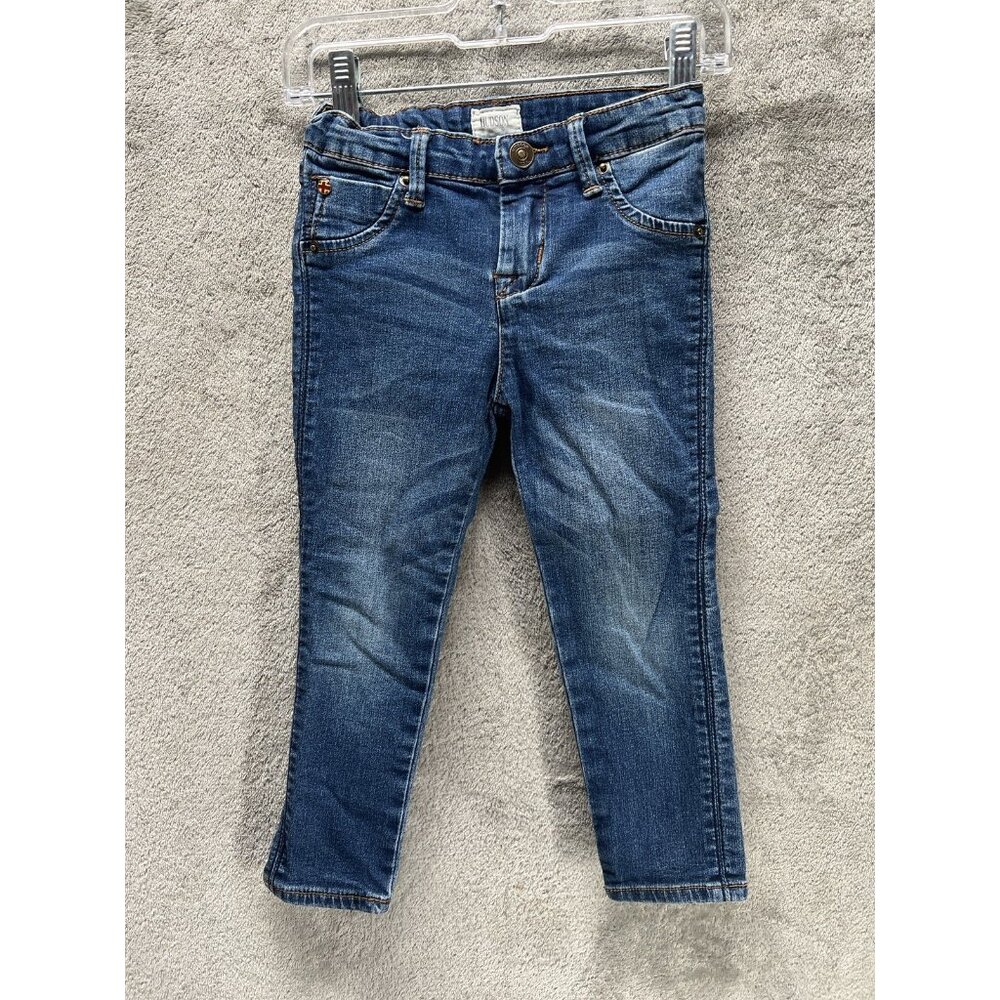 Hudson 3T Blue Adjustable Waist Jeans Dark Wash Slim Straight Stretch